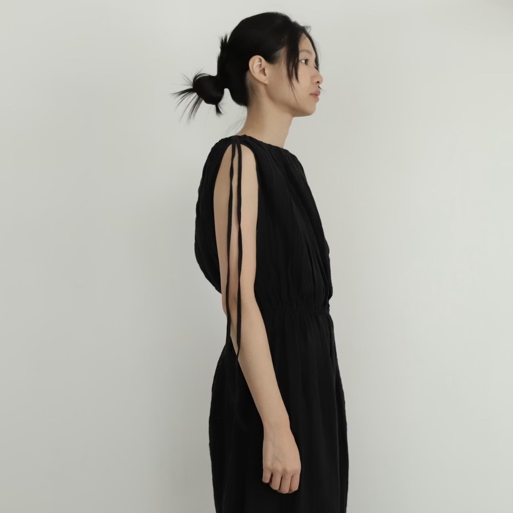 Diph Harem Jumpsuit Baserange Black M Linen + Cotton